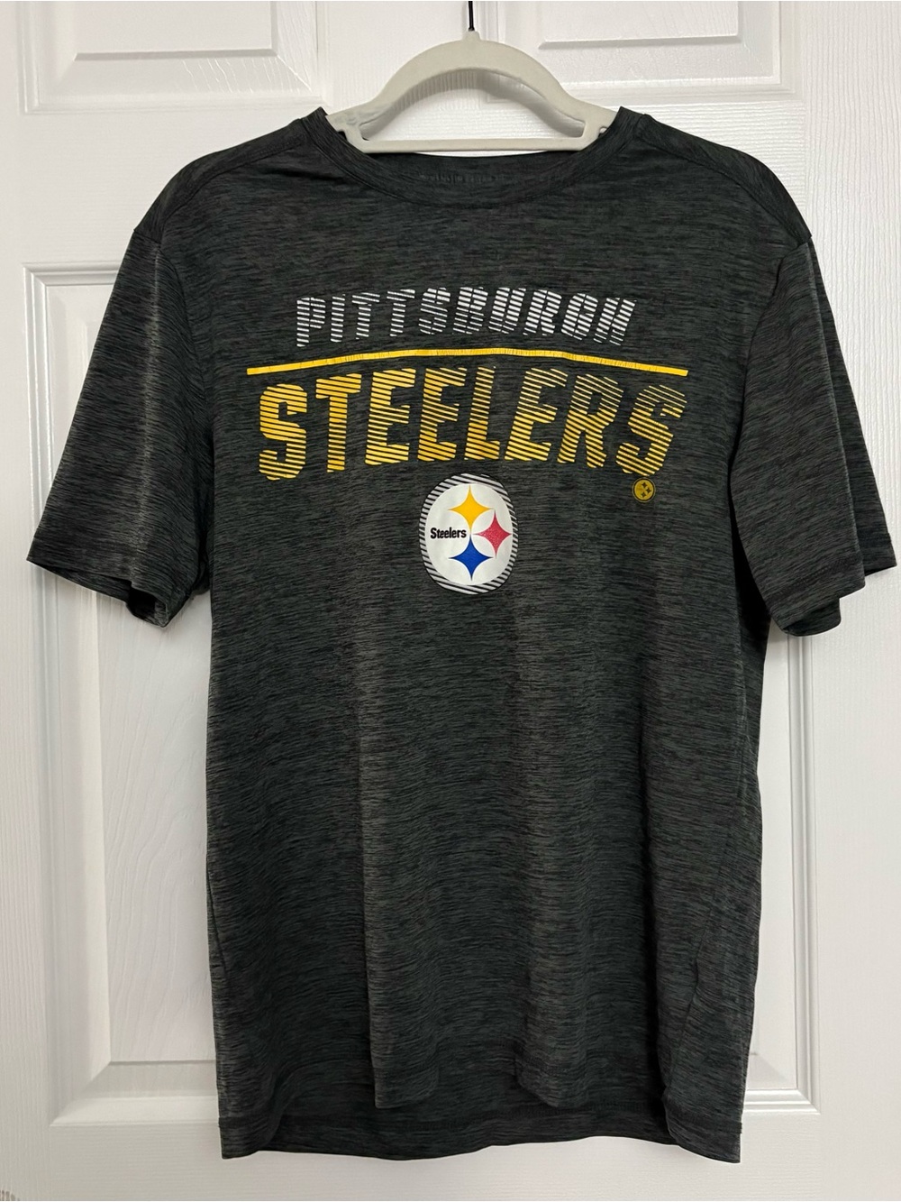 Men's Gray Steelers Short Sleeve T-Shirt